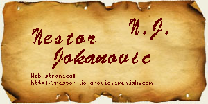 Nestor Jokanović vizit kartica